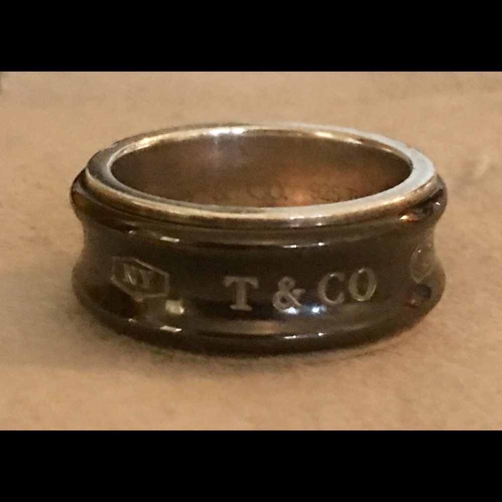 Tiffany & Co 1837 Titanium ring size 6.5
